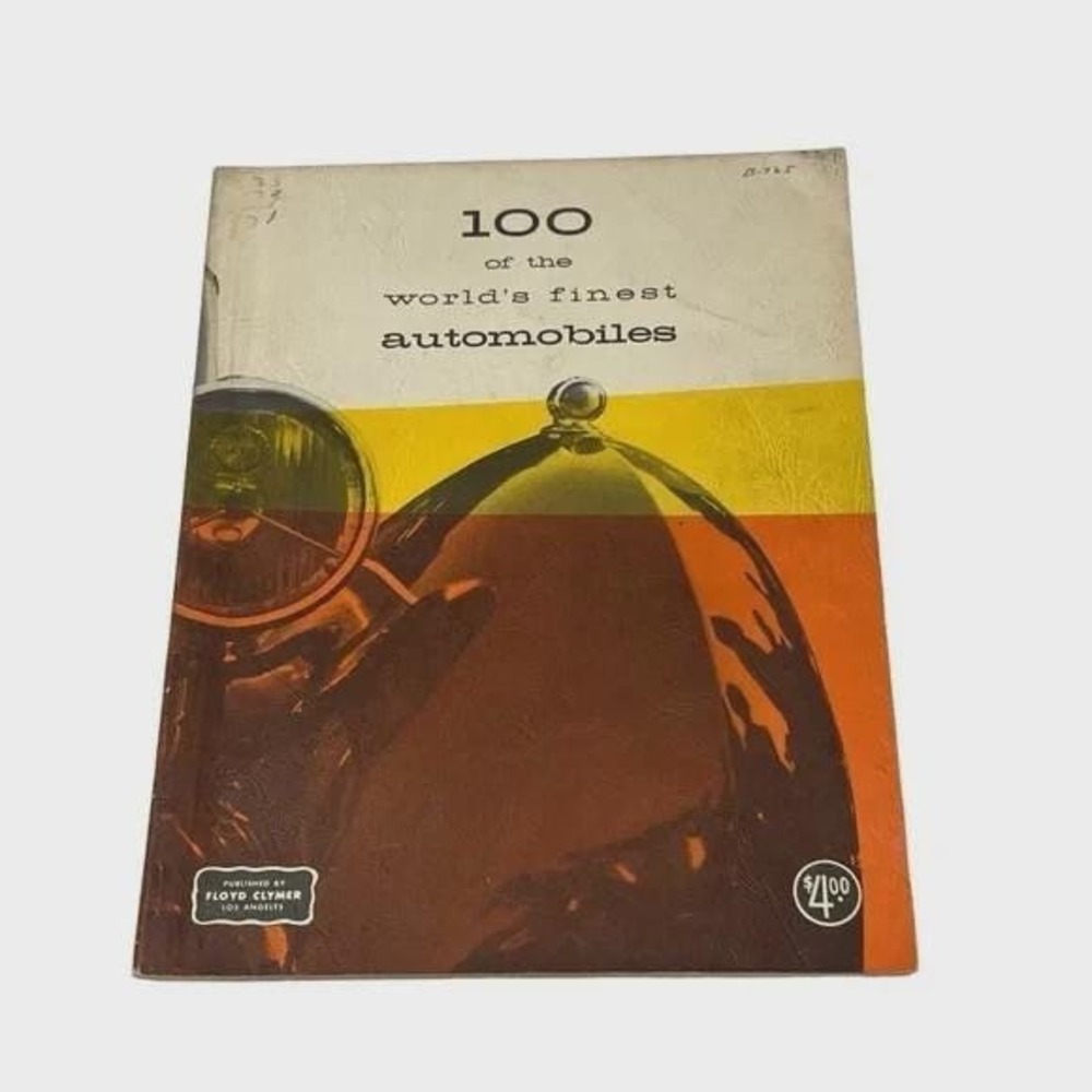 100 of the Worlds Finest Automobiles Paperback Book Vintage 1960